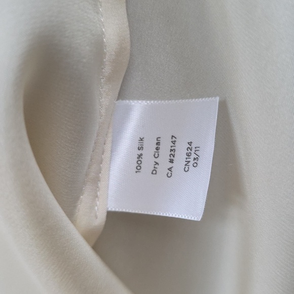 NWT Talbots Pure Silk Satin Cream Tiered Scoop Neck Layered Tank Top Petite Plus - Picture 7 of 7